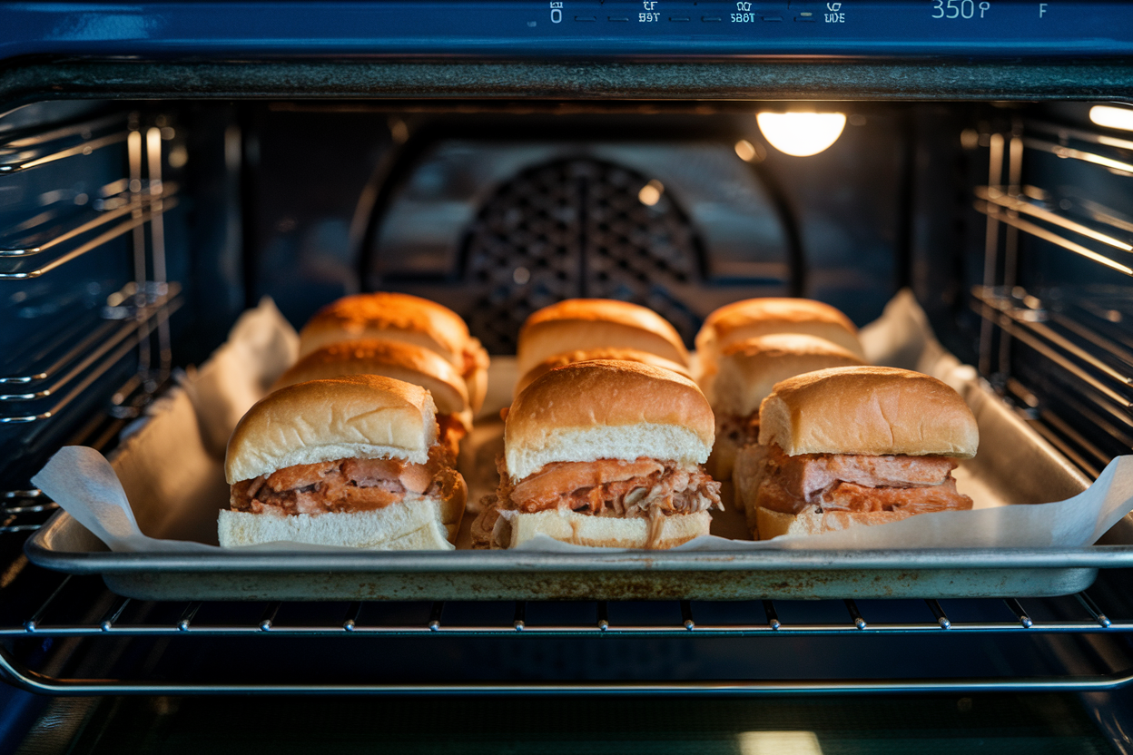 Sliders wrapped in aluminum foil and placed in a labeled freezer-safe bag for long-term storage.